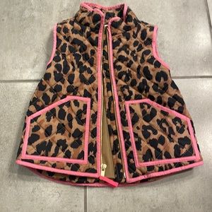 J Crew Crewcuts leopard vest size 2